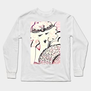 ART DECO ICECREAM FLAPPER ,,,,Jacqueline Mcculloch Long Sleeve T-Shirt